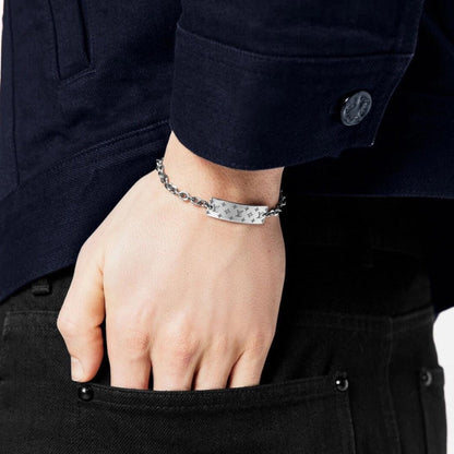Bracelet gaufré en acier de titane