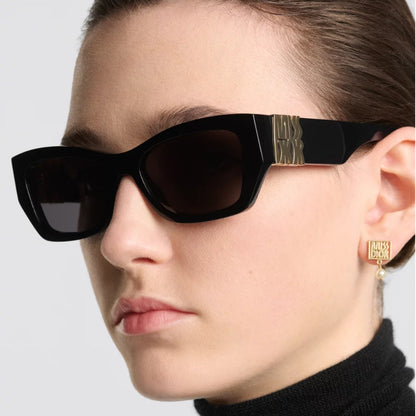 Lunettes de soleil rectangulaires Metal Signature Temples