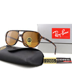 Retro Double Bridge Aviator Sunglasses - 2205