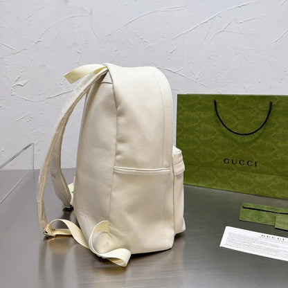 Leather Printed Backpack