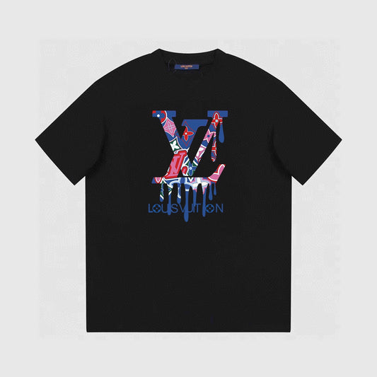 Camiseta estampada con textura de gotas de agua