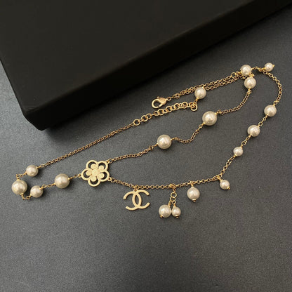 Collier double couche Camellia Pearl
