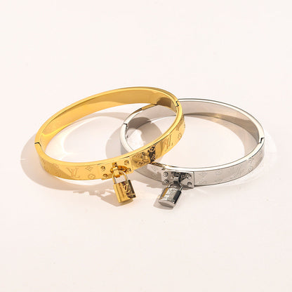 Lock Pendant Monogram Bracelet