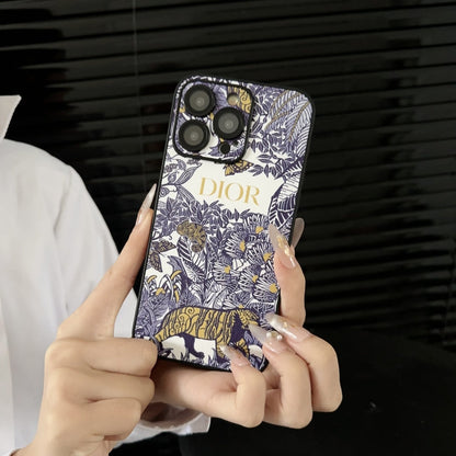 Étui en Cuir Fleur Tigre Forêt