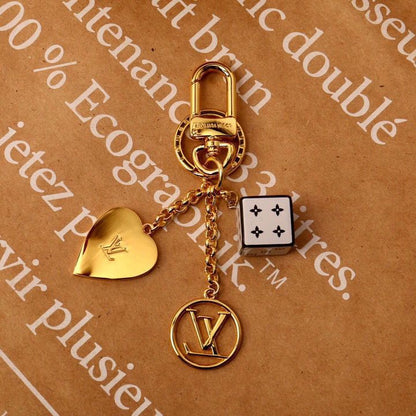 Porte-clés cœur de dés personnalisé
