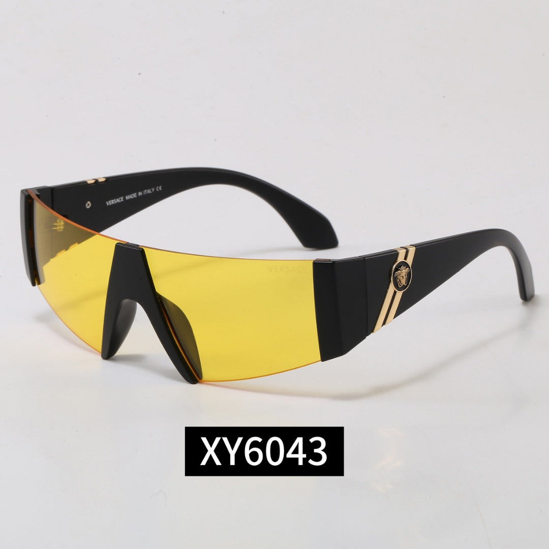 Rimless Shield Sunglasses 7 Style Options Vintage Medallion Design Y2K Fashion Luxury Look XY6043