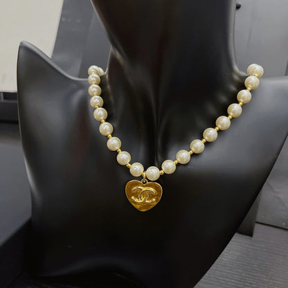 Collier Cœur et Perles
