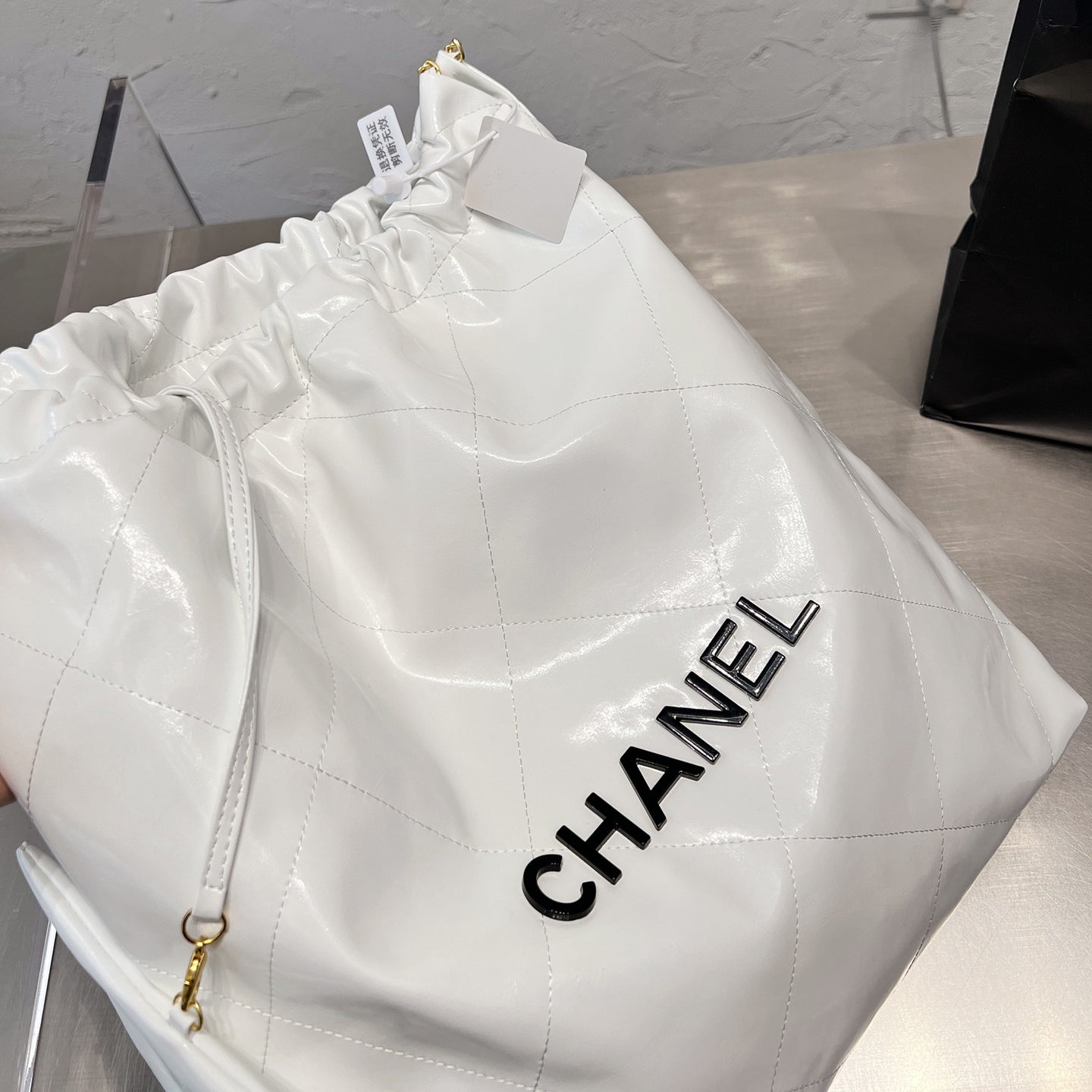 Sac shopping en cuir huilé 22s