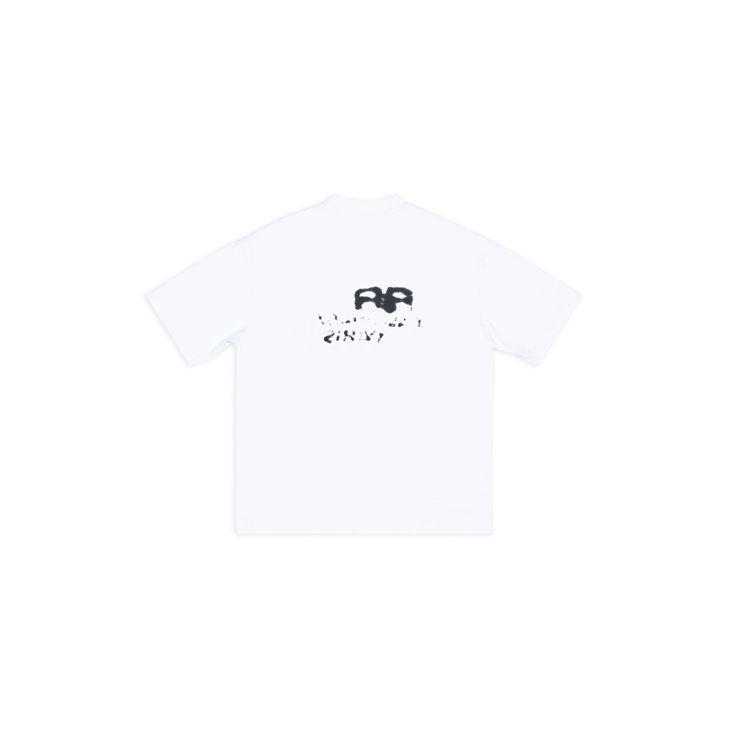 T-SHIRT DESSINÉ À LA MAIN COUPE DROITE NOIR (préférable en été)