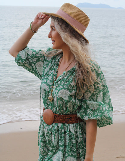 Robe Courte Émeraude Neera - Doublée