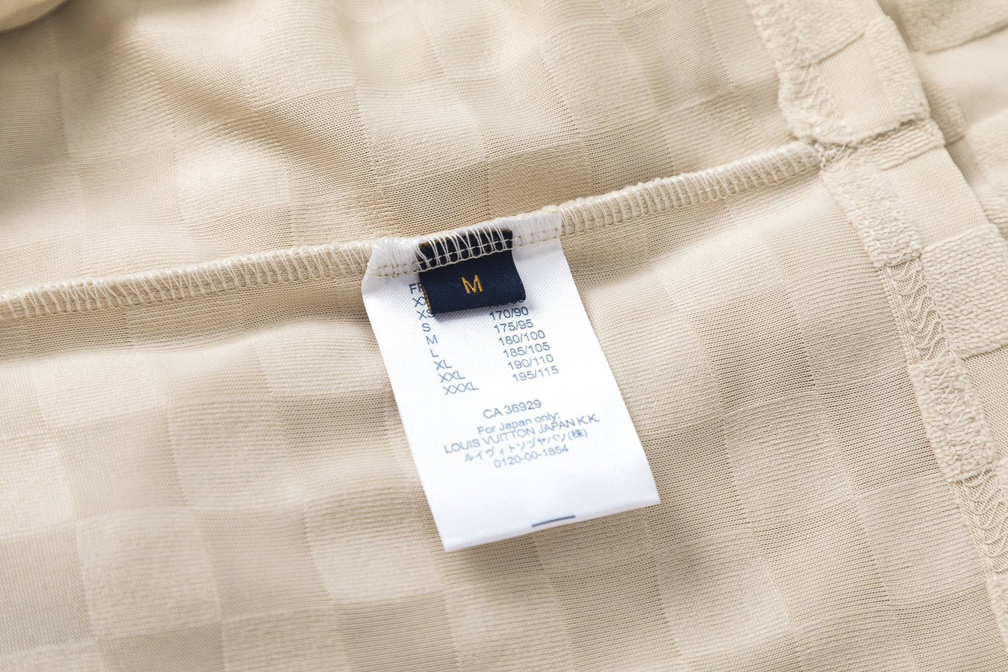 T-shirt en coton molletonné à motif damier en relief