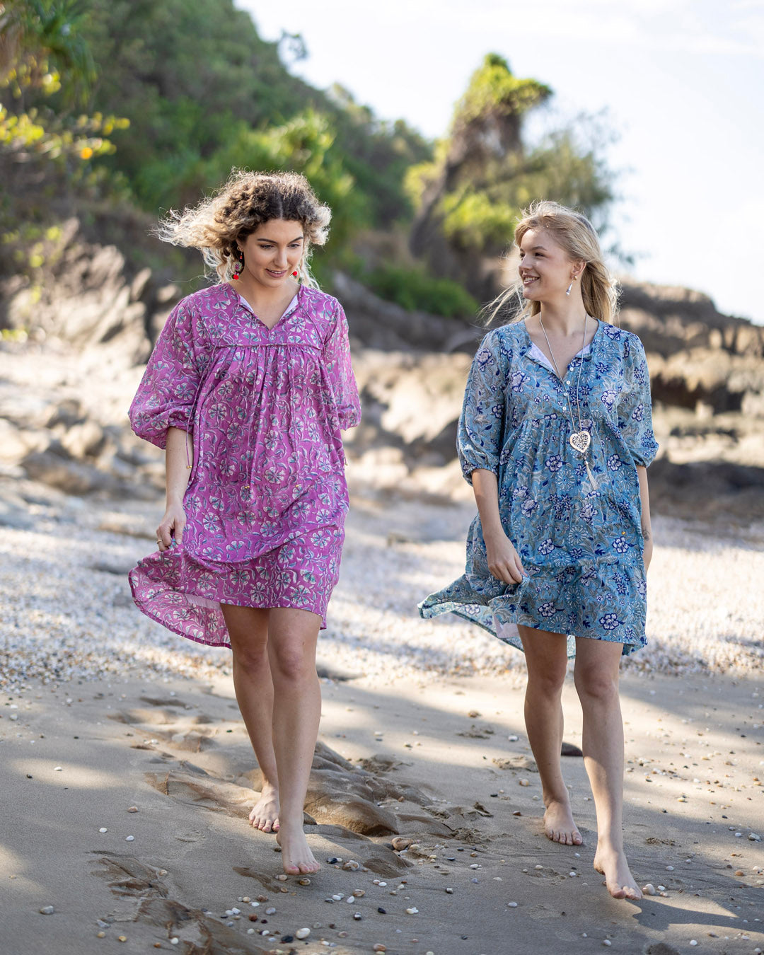 Robe courte Sama à motif marguerites