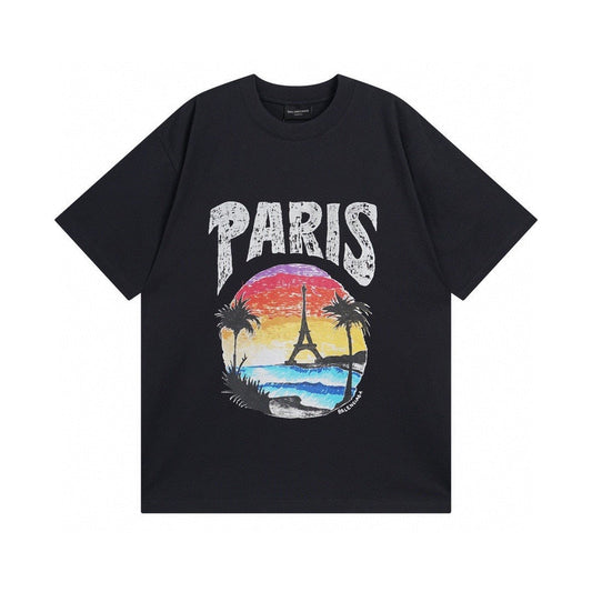 Camiseta estampada del paisaje de París