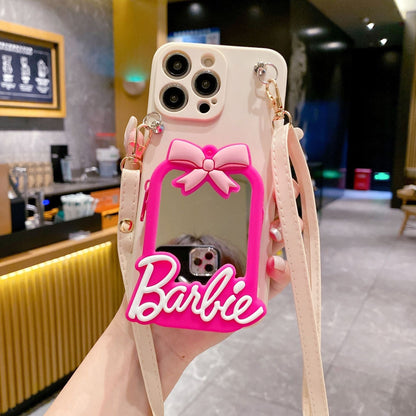 Estuche monedero tipo bandolera con espejo