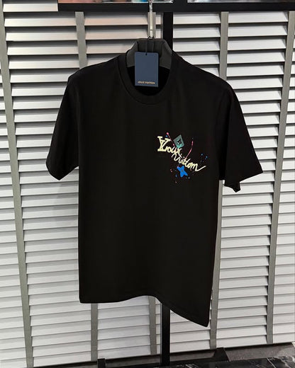 Nouveau t-shirt imprimé éclaboussures d'encre