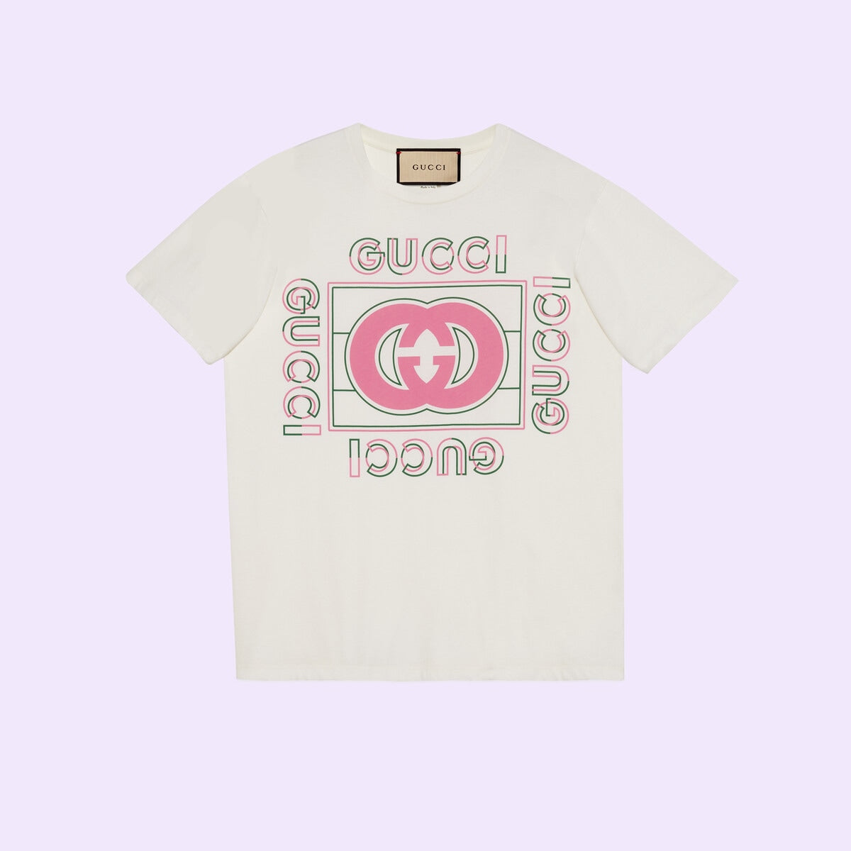 T-SHIRT imprimé vintage rose