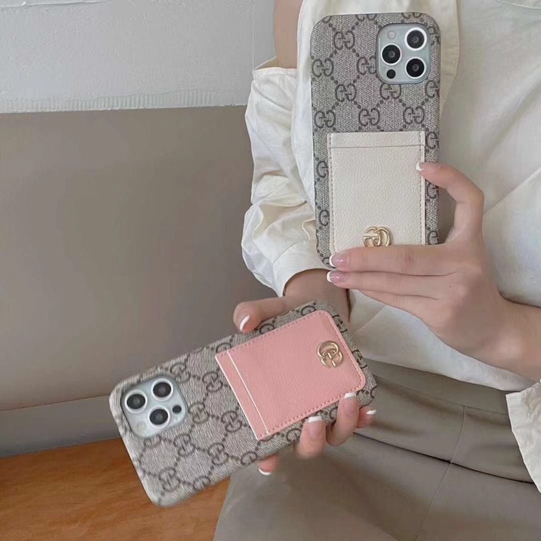 Porte-cartes en cuir à étiquette Monogramme