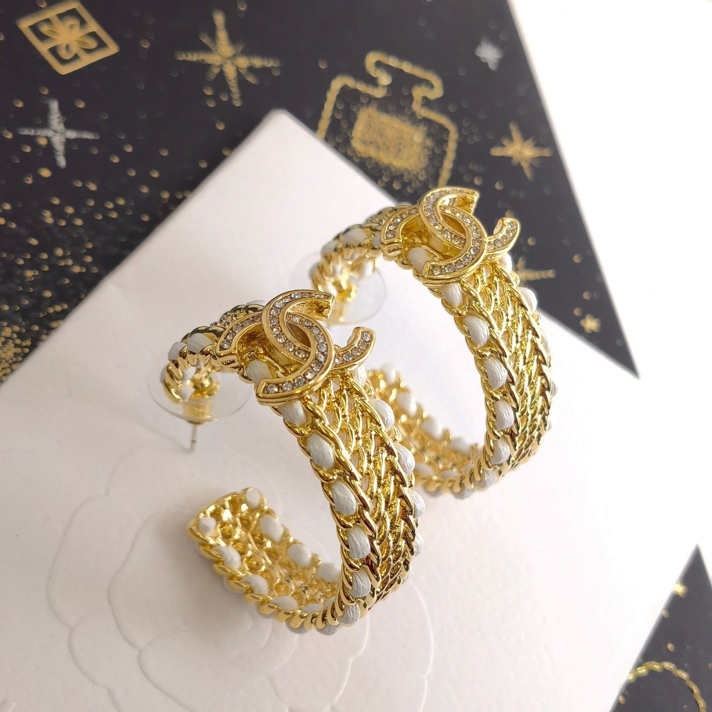 Aretes de Círculo Dorado Brillante