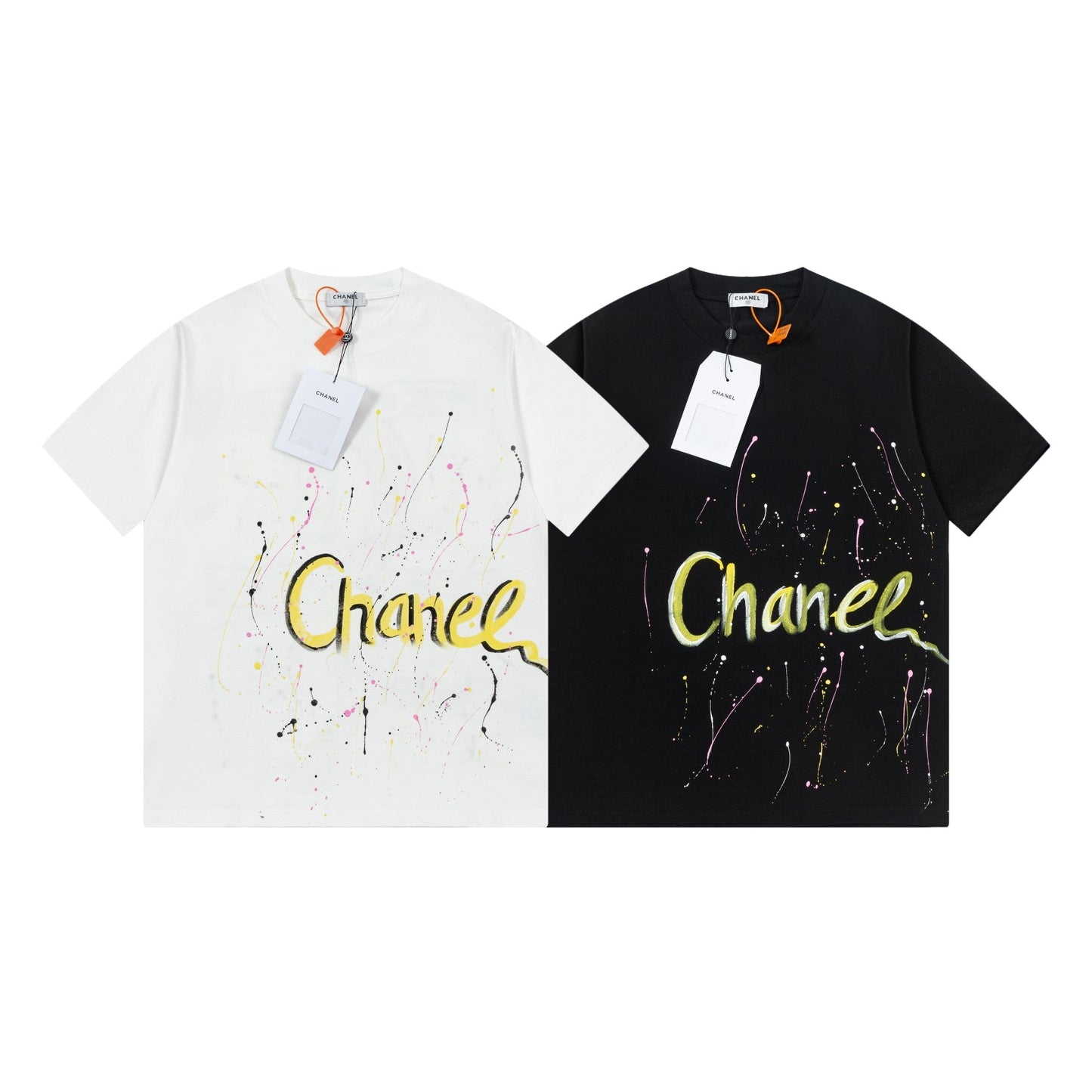 T-shirt graffiti coloré fait à la main