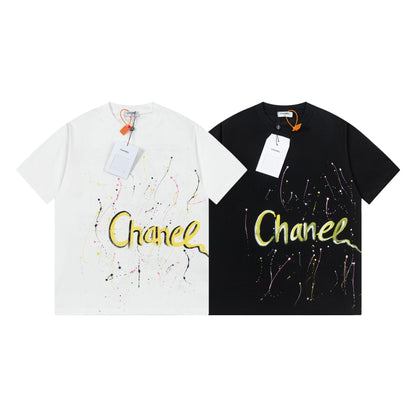 T-shirt graffiti coloré fait à la main