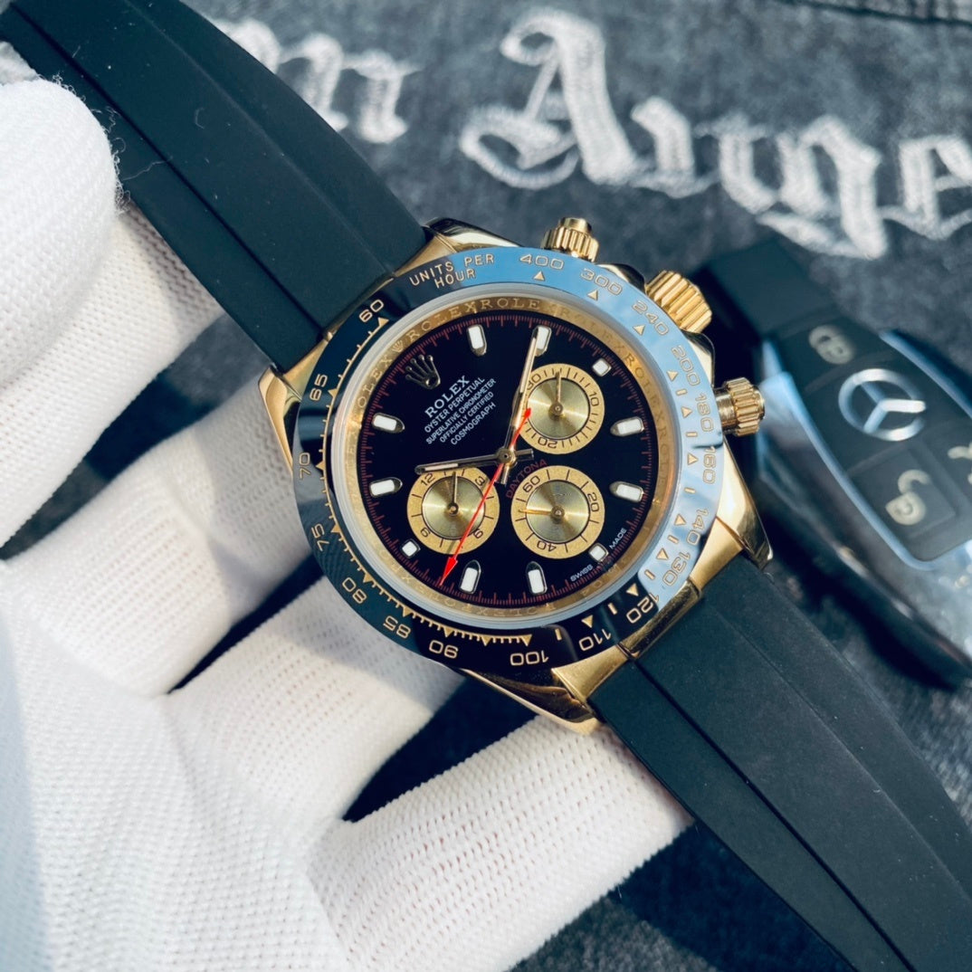 Premium Stainless Steel Mechanical Chronograph Watch 6 Color Options Classic Sport Luxury Style