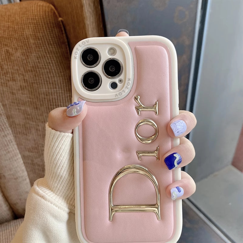 Étui en cuir estampé à chaud