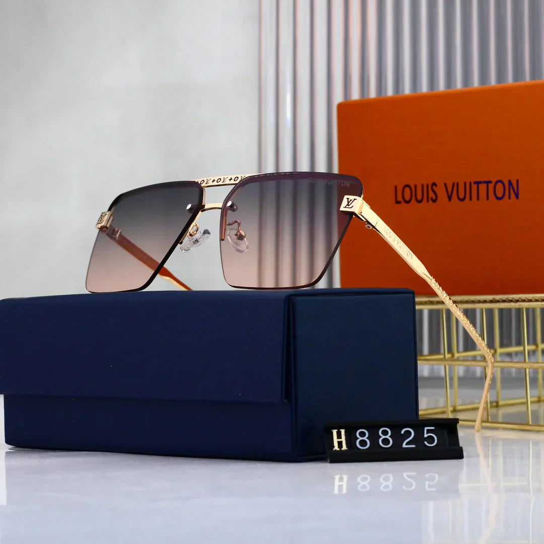 Lunettes de soleil monogramme en métal HD
