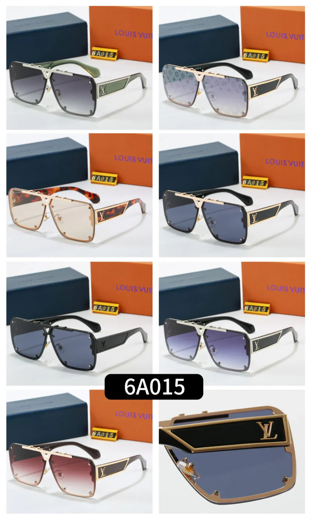 Lunettes de soleil tendance 7 couleurs 6A015