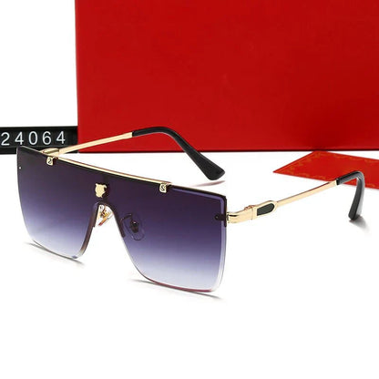 Nouvelles lunettes de soleil oversize sans monture pour hommes et femmes