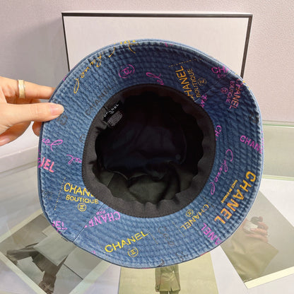 Sombrero tipo pescador con estampado de letras a la moda
