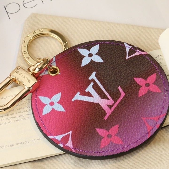 Porte-clés Monogramme Dégradé Violet