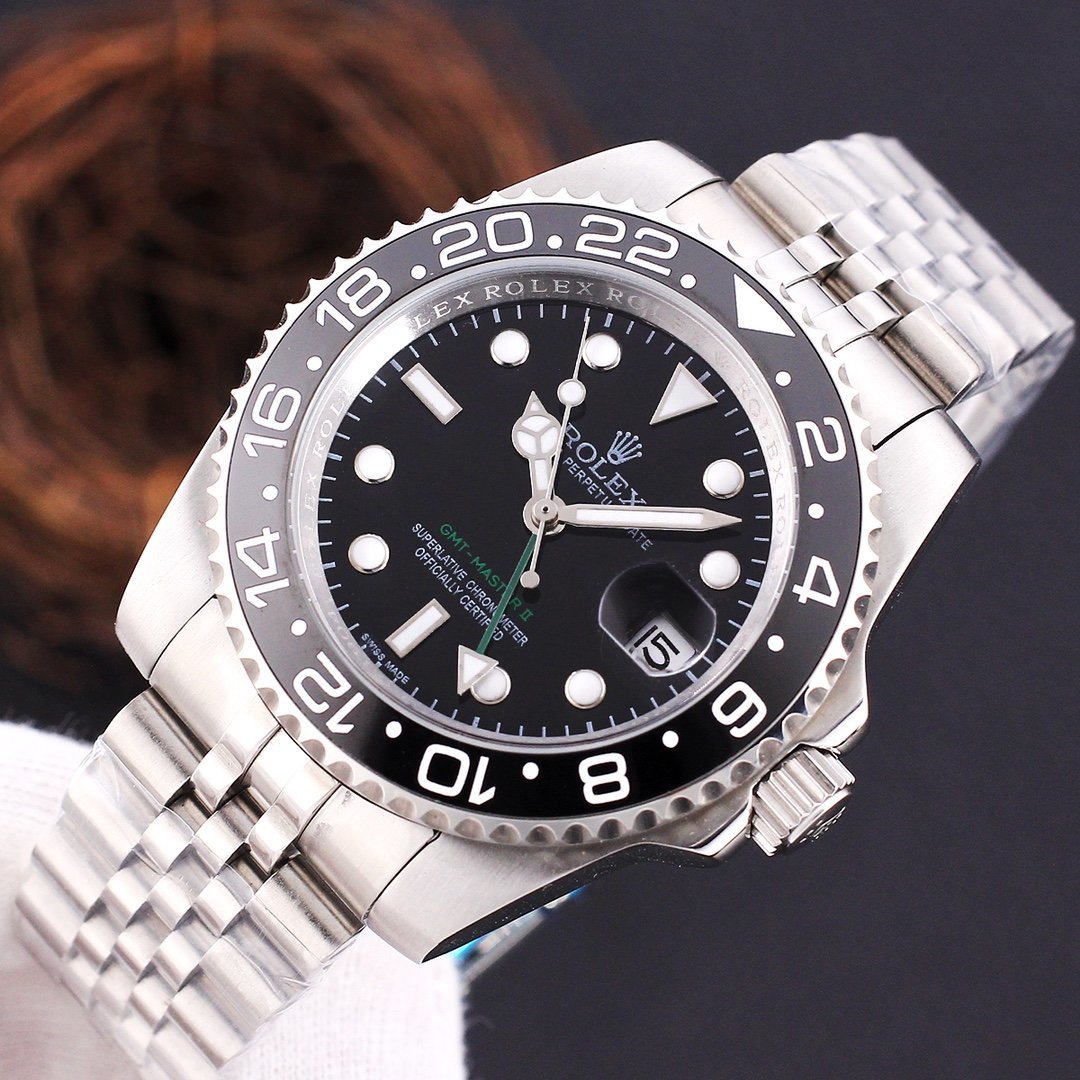 Premium Stainless Steel Mechanical GMT Watch 4 Color Options Classic Sport Luxury Style