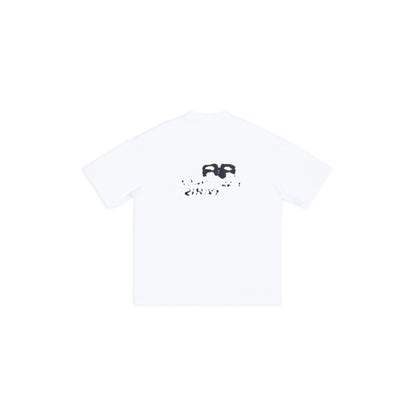 T-SHIRT DESSINÉ À LA MAIN COUPE DROITE NOIR (préférable pour l'été)