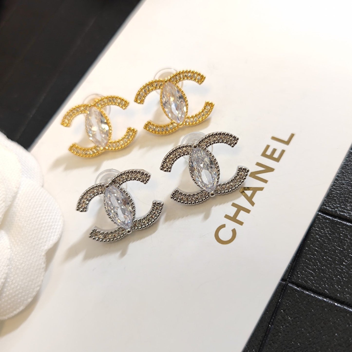 Pendientes de Cristal y Diamantes de Moda