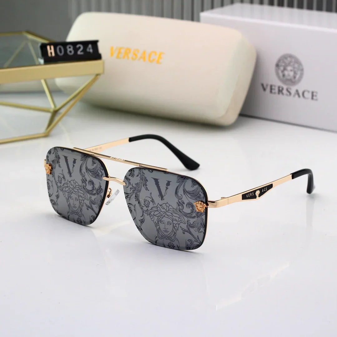 Lunettes de soleil en métal avec verres HD 7 couleurs 0824