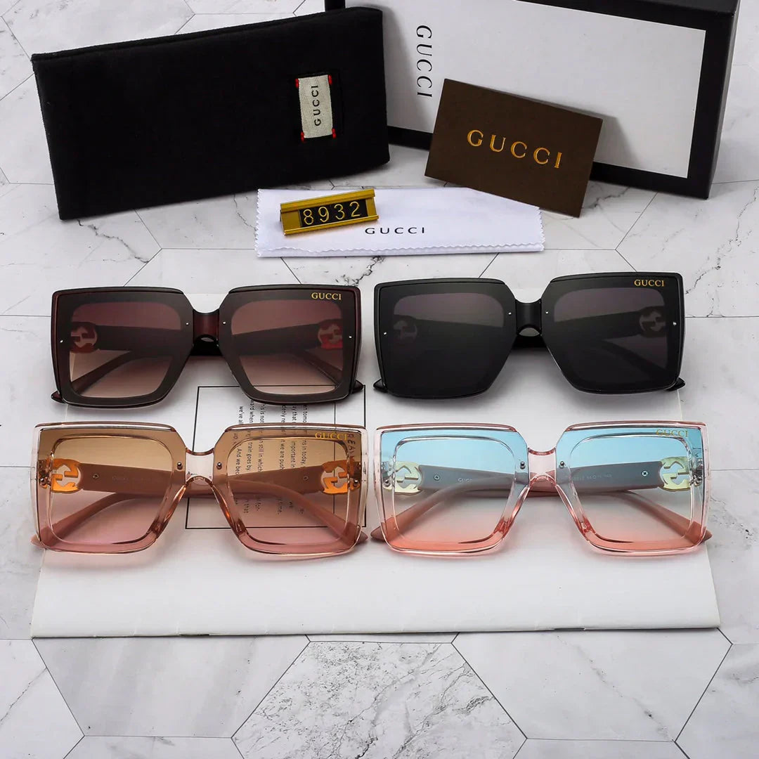 4 couleurs style coréen grandes lunettes de soleil tendance 8932