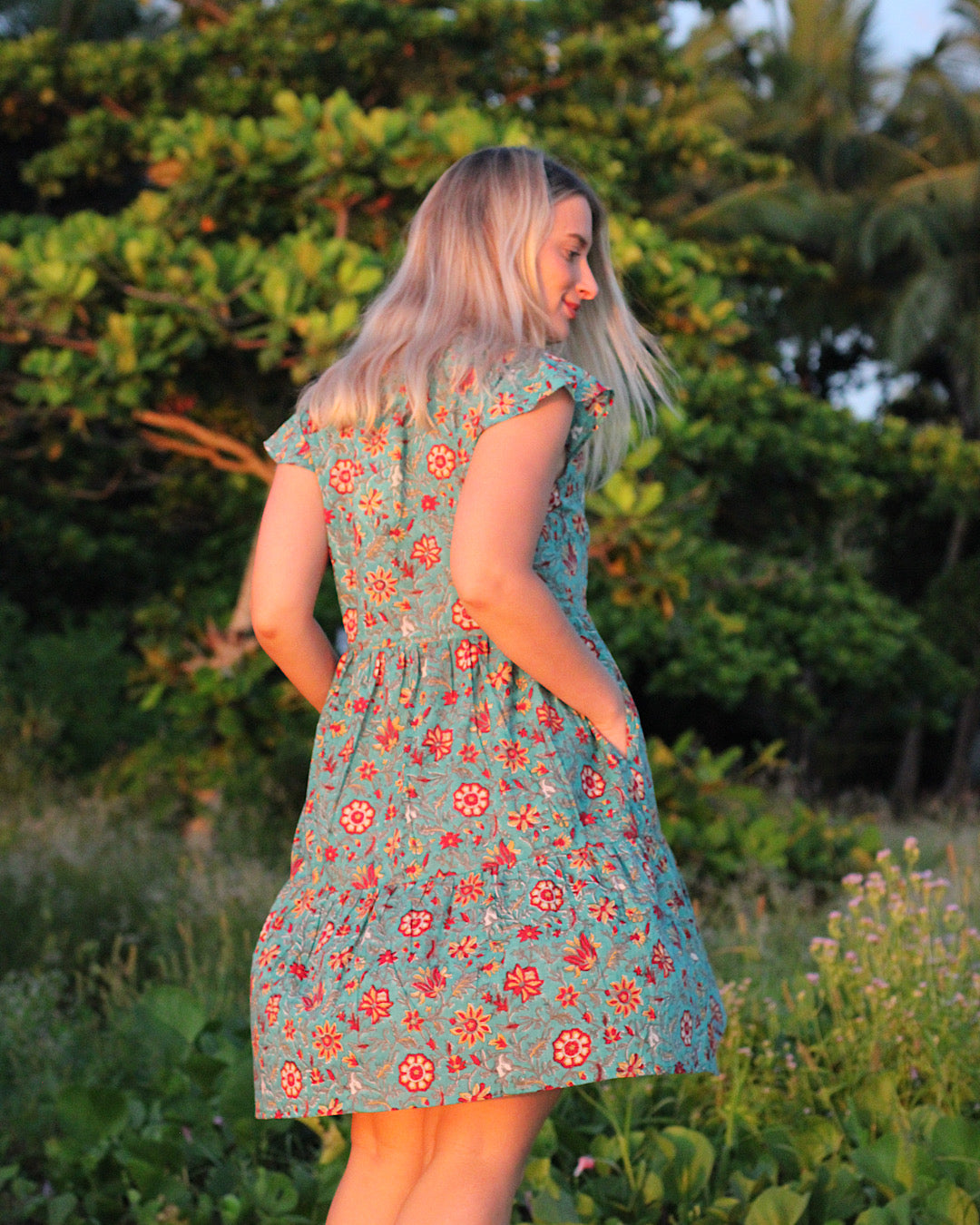 Robe courte Saheli en henné
