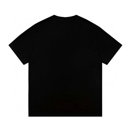 Grand t-shirt décontracté à manches courtes avec logo graffiti tridimensionnel