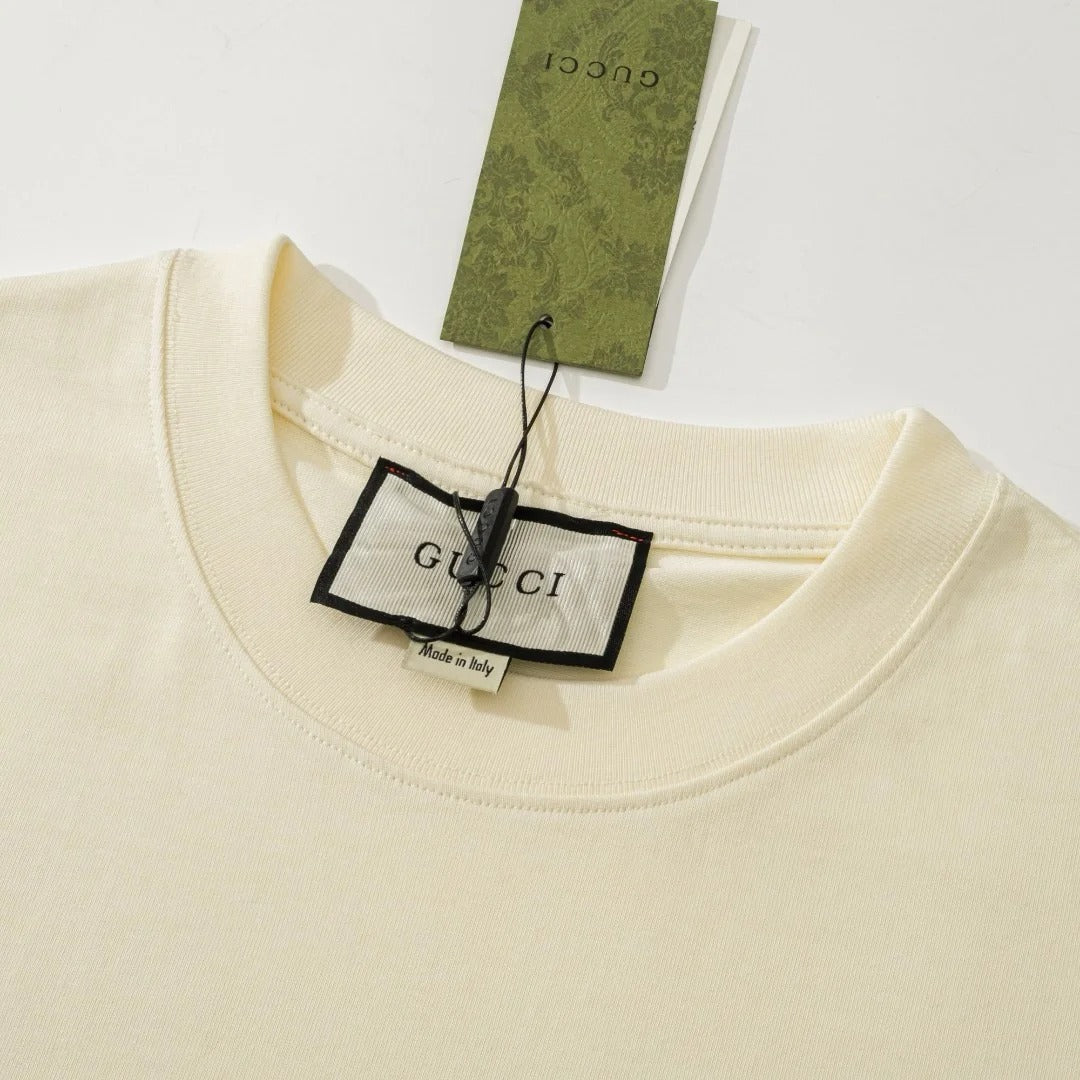 T-shirt à manches courtes avec poche plaquée et broderie G entrelacés classique