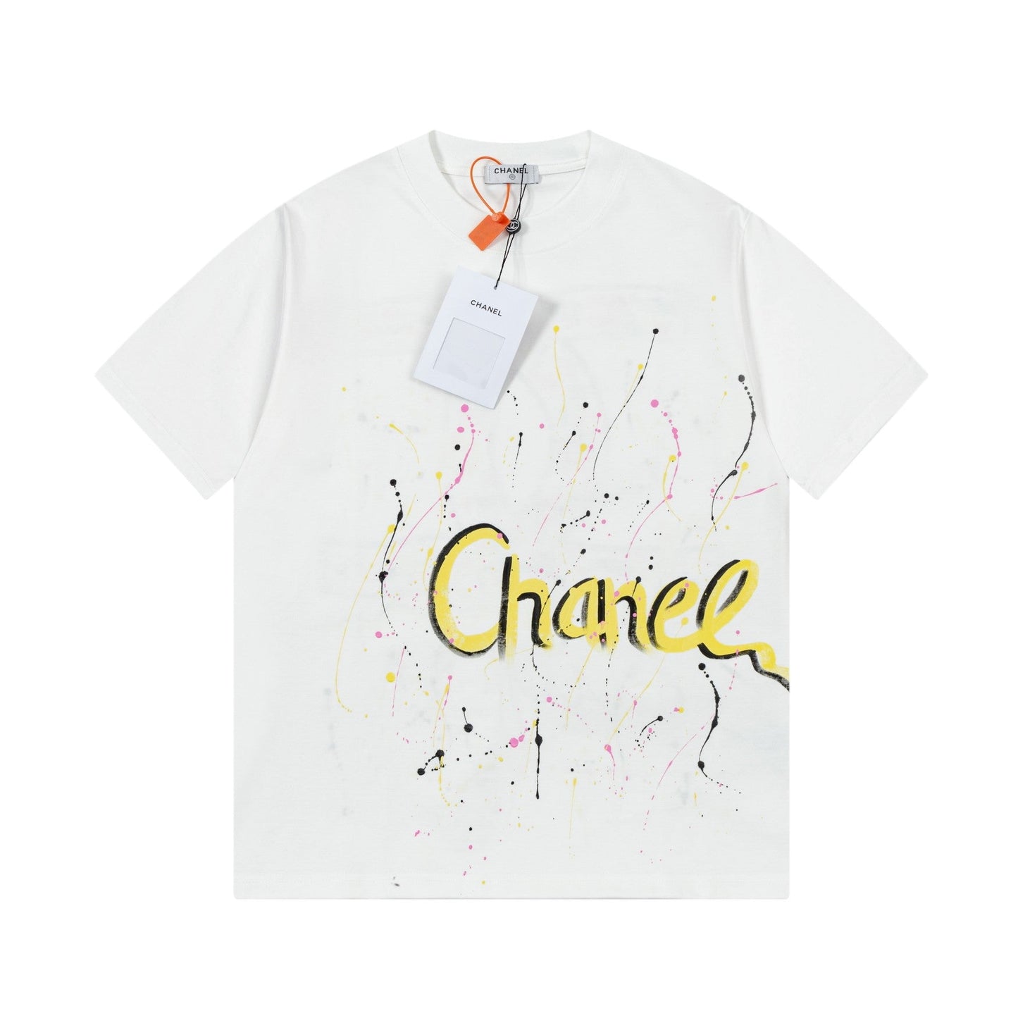 T-shirt graffiti coloré fait à la main