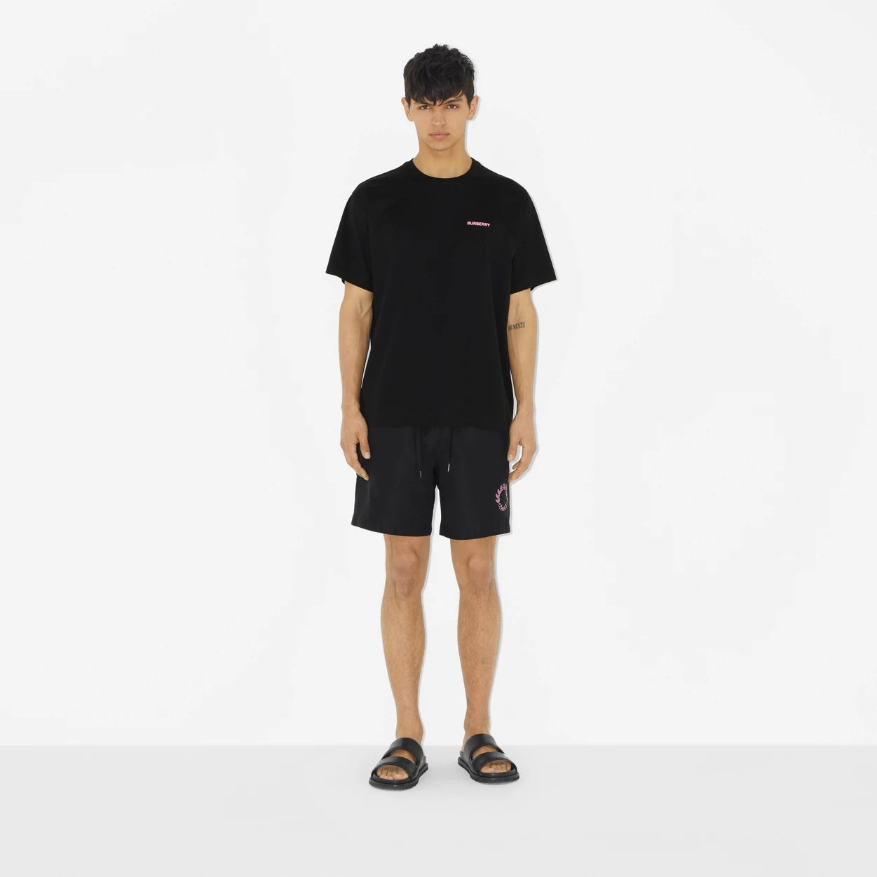 T-shirt en coton blason feuille de chêne
