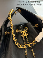 Black Quilted Leather Shoulder Bag 🖤