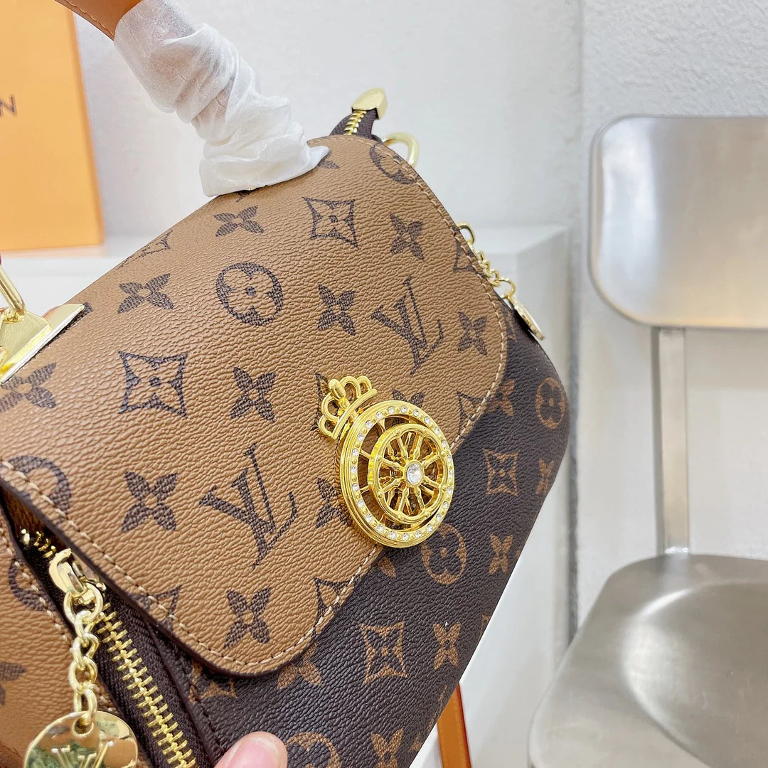 Monogram Metal Crown Tote Bag