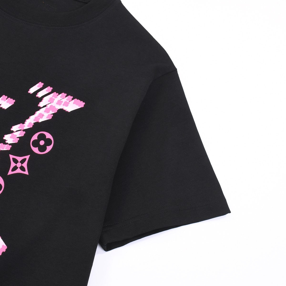 T-shirt rose imprimé classique