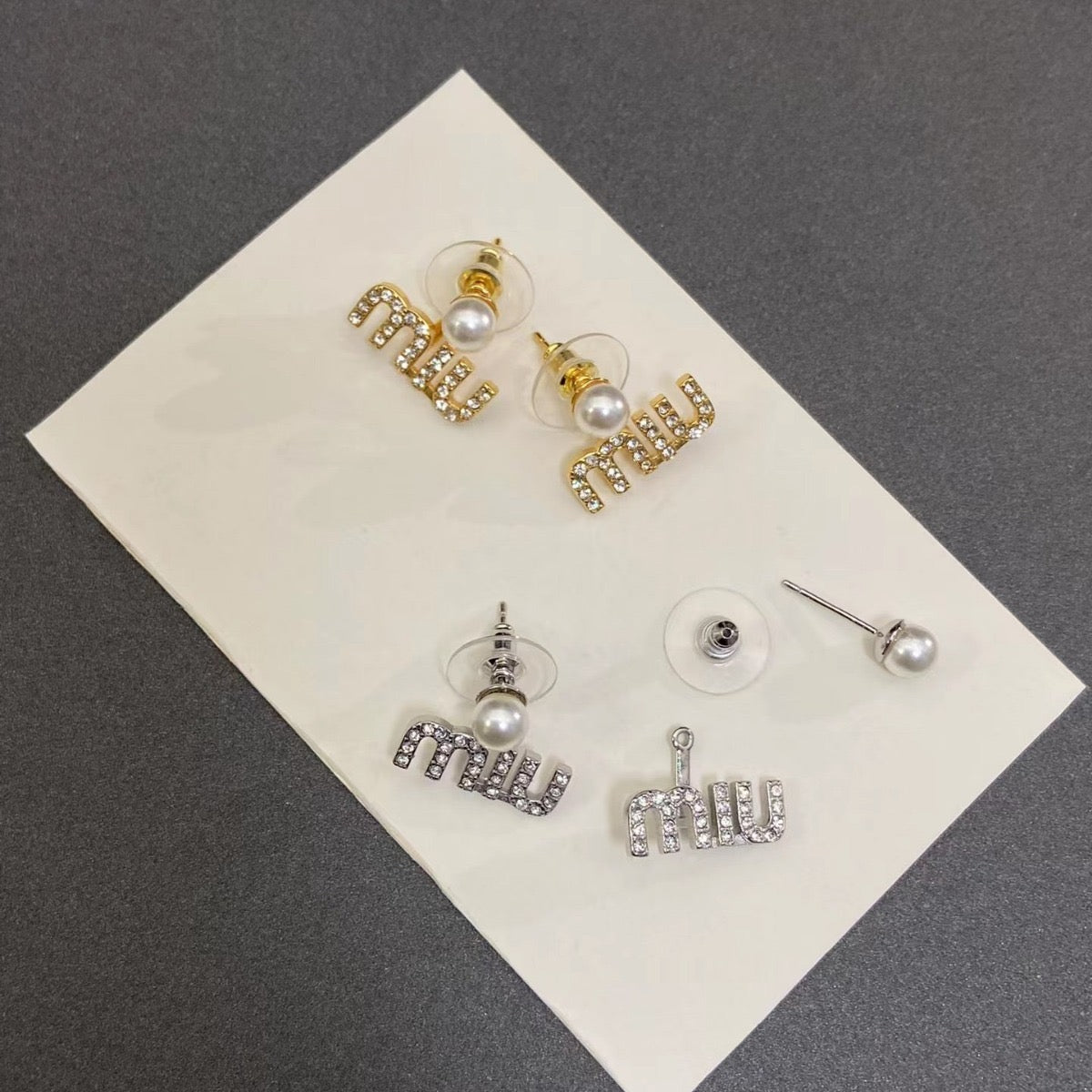 Pendientes de lujo con diamantes de imitación