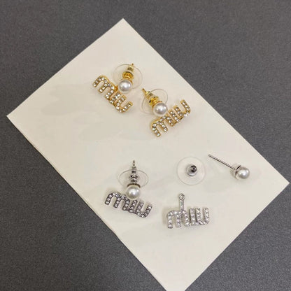 Pendientes de lujo con diamantes de imitación