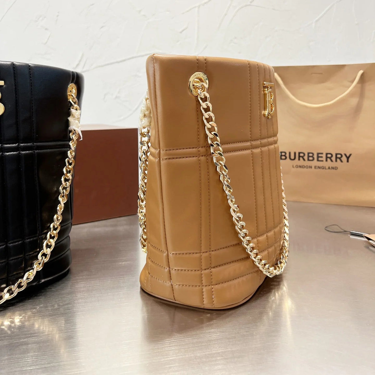 Lola Series Chain Shoulder Bucket Bag