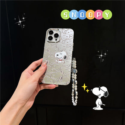 Funda con diseño de perro chapada en oro rosa