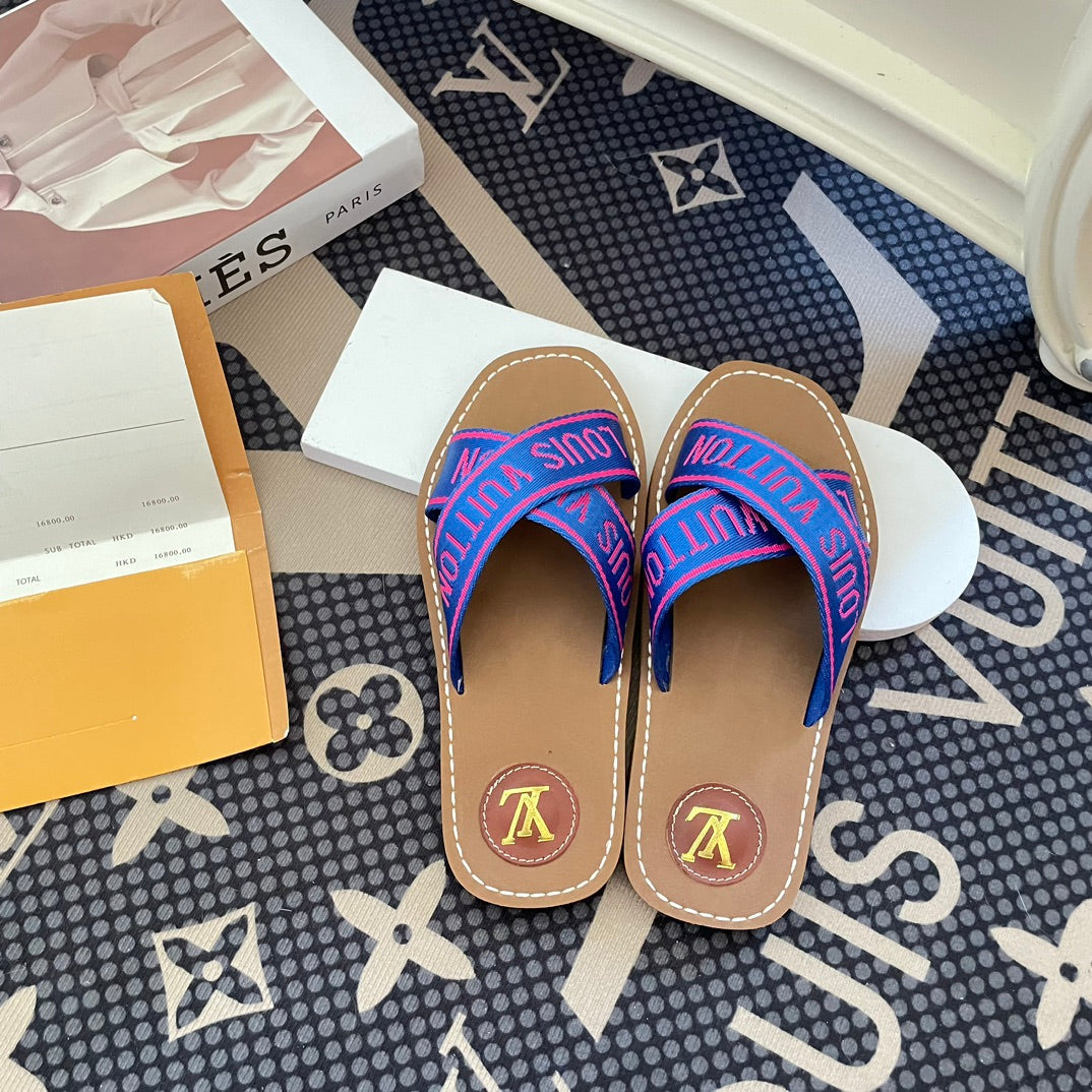 New Cross Strap Slippers Sandals