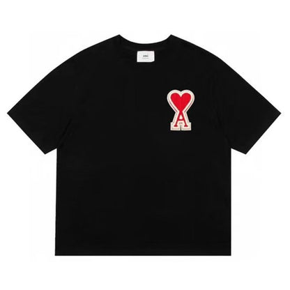 T-shirt uni à manches courtes Love